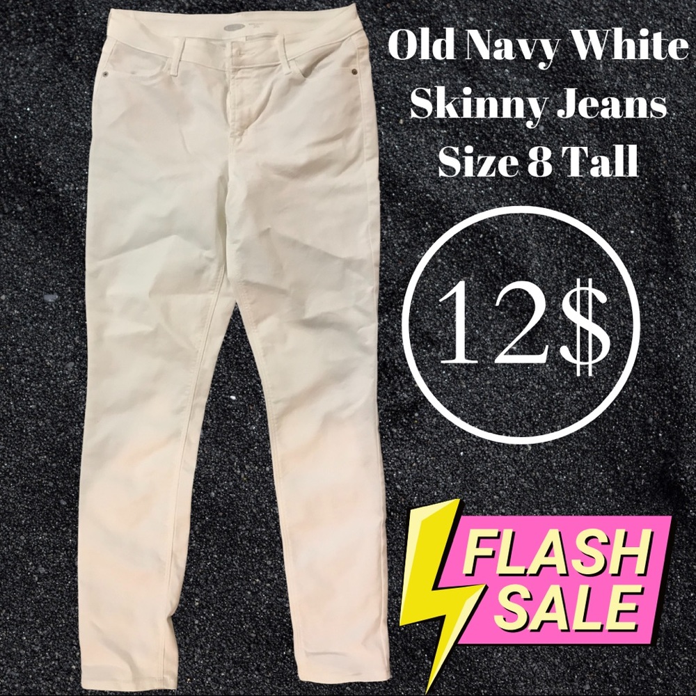 White Old Navy Skinny Jeans Tall Size 8